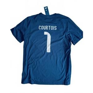 XL Adidas Real Madrid Black Cotton T-shirt Courtois #1 25/26
